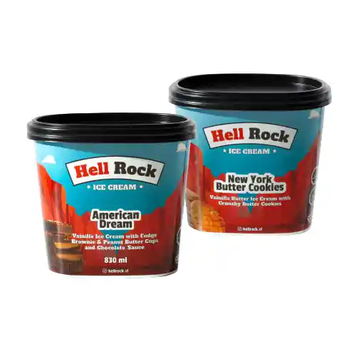 Hell Rock Pack de Helado American Dream + New York Butter Cookie