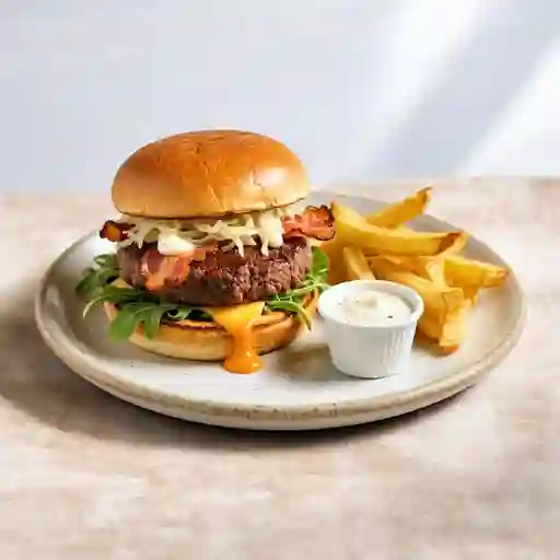 Combo Burger 7 + Papas Fritas Y Bebida