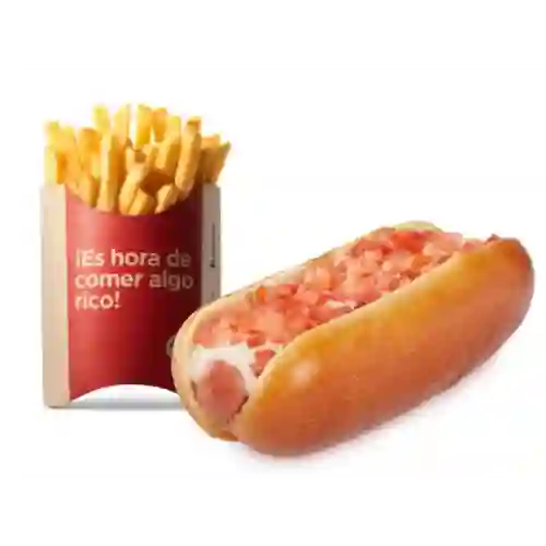 Hot Dog Normal Variedades + Papas Fritas