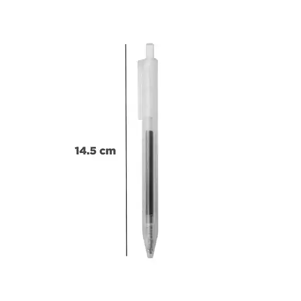 Miniso Lápiz Retráctil Hexagonal Blanco/Negro 14.5 13 cm