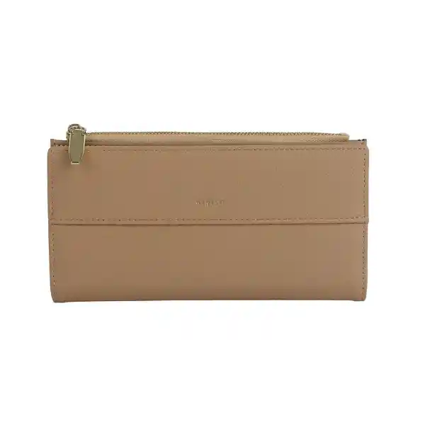 Cartera Larga Para Mujer Beige Miniso