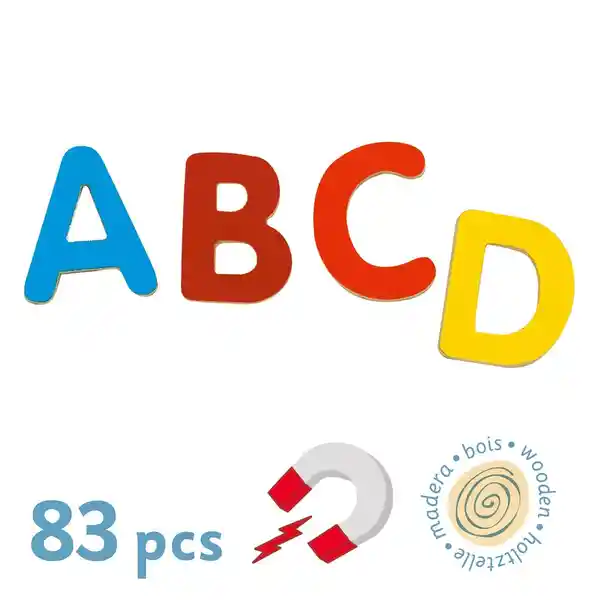 Djeco Figura Magnética de Madera 83 Letras