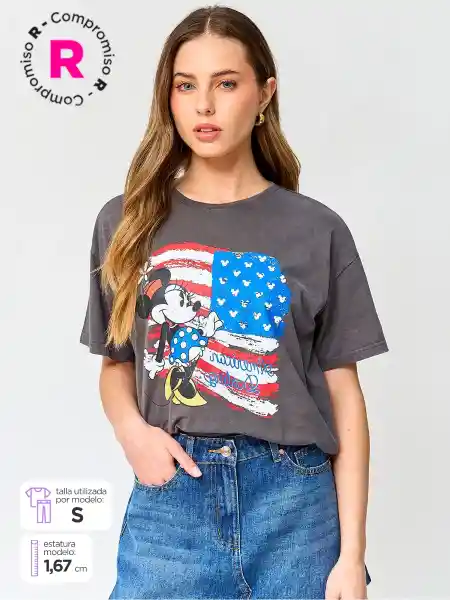 Disney Polera Manga Corta Emminnie4 Color Maren XL S25