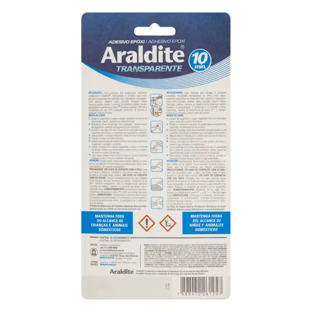 Tekbond Adhesivo Epoxico Araldite Jeringa Transparente 6 g