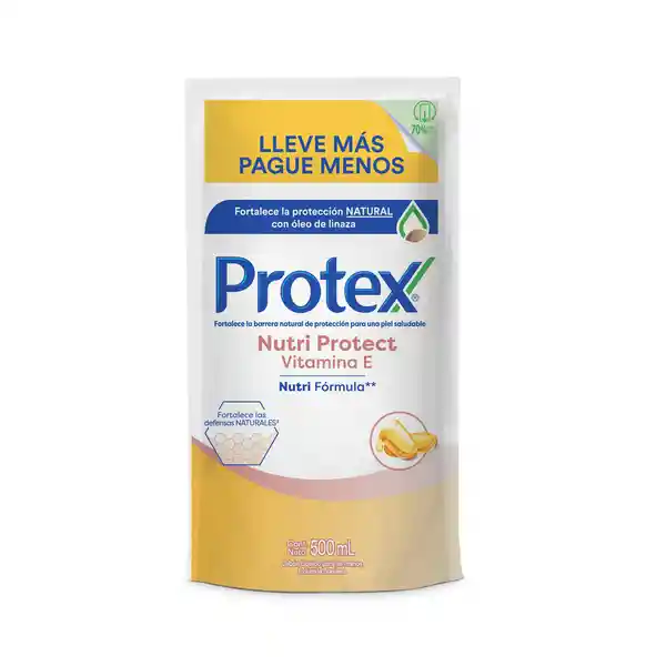 Jabón Líquido Para Manos Protex Nutriprotect Vitamina E 500 mL