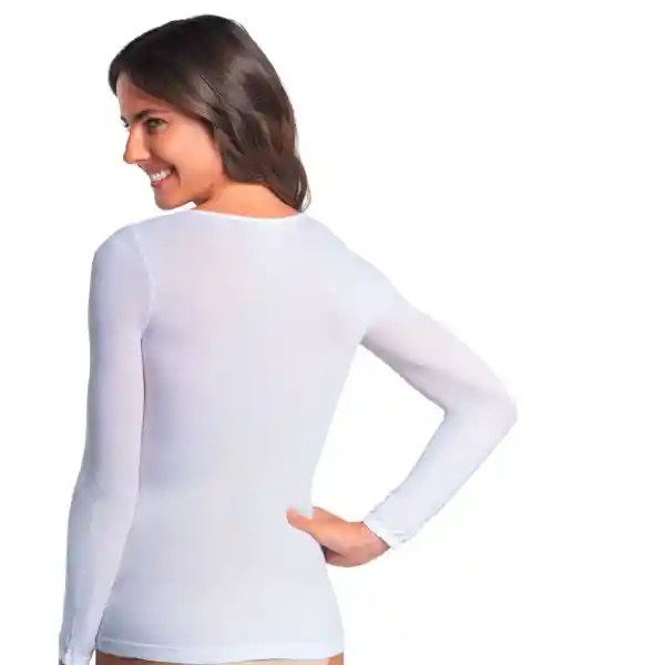 Camiseta Chemisette Manga Larga Blanco Talla Eg/Xl Caffarena