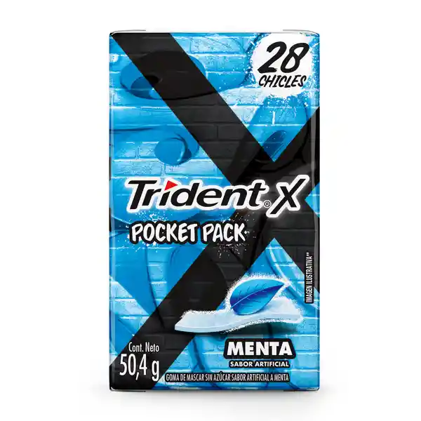 Trident Chicle Sin Azúcar Sabor Menta