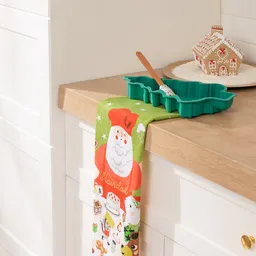 Paño Cocina Algodón Santa Navidad 38 x 63.5 cm Casaideas