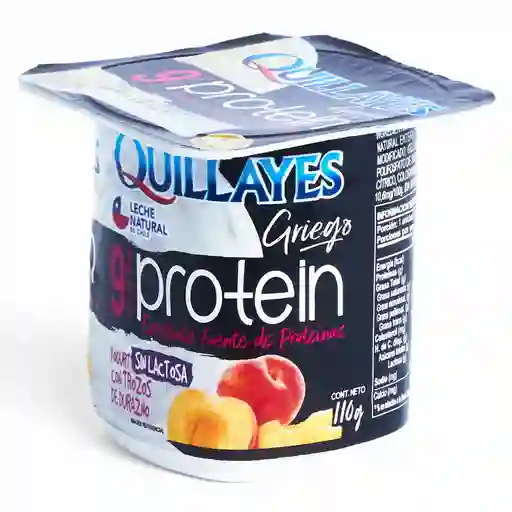 Quillayes Yogurt Griego Protein Trozos Durazno