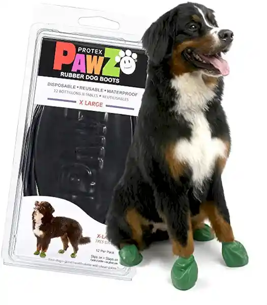 Pawz Bota Para Perro de Goma Desechables Negro Medium