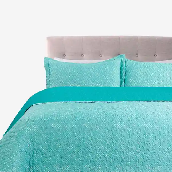 Quilt Stamp Washed 2 Plazas Turquesa Rosen