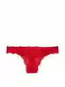 Victoria's Secret Panty Tanga Con Encaje Rojo Talla S