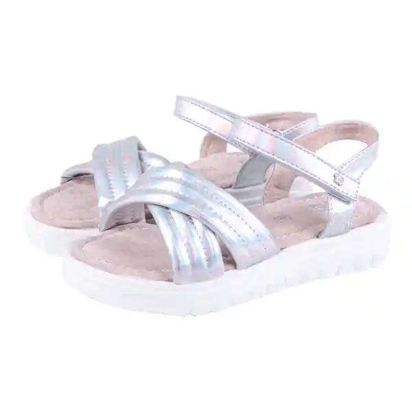 Sandalias Niña Plateado Pillin 35