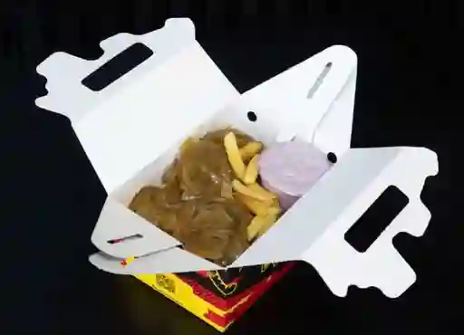 Caja Papas Fritas Cebolla Caramelizada 1 Salsa