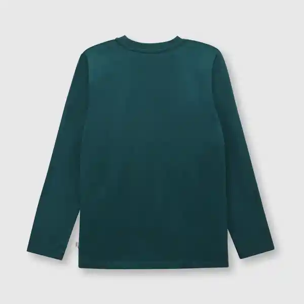 Polera Dinosaurios de Niño Verde Pasto / Grass Talla 12A Colloky