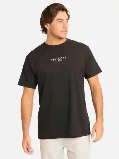 Maui Polera Manga Corta Negro L 5P186MV