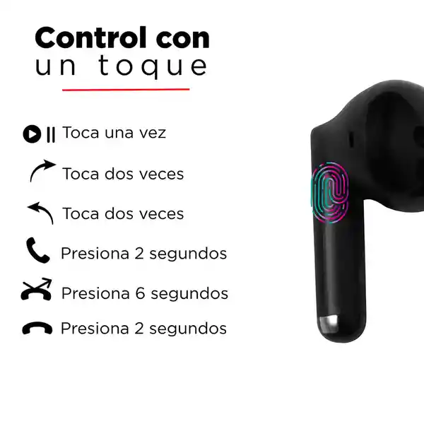 Audífonos Inalámbricos Mini Negro Mate Miniso