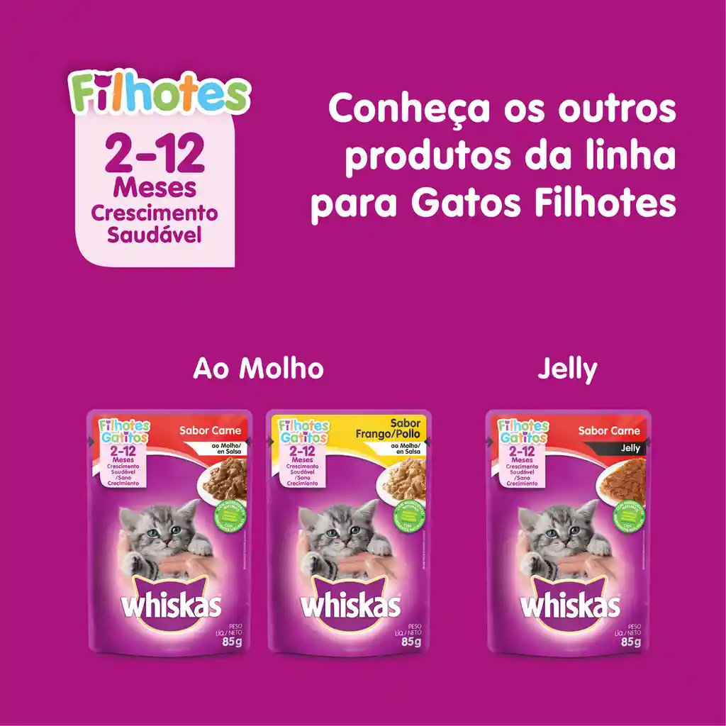Whiskas Alimento Gatito Jelly Carne Sobre