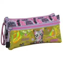 Pen Gear Mochila Doble Cierre Gatito Musica Lila 2024