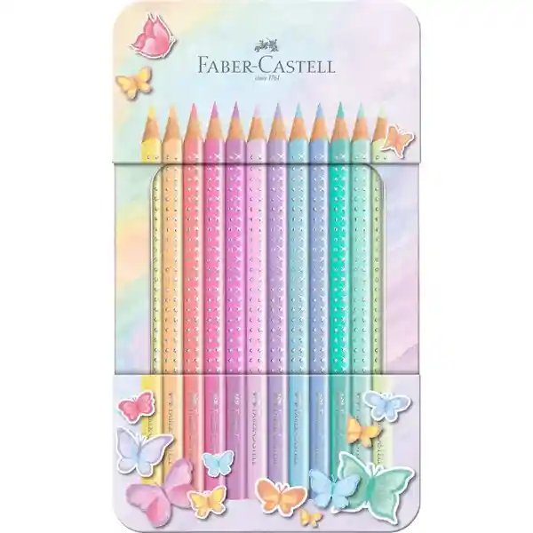 Faber Castell Lápiz en Caja Metálica Sparkle Color Pastel