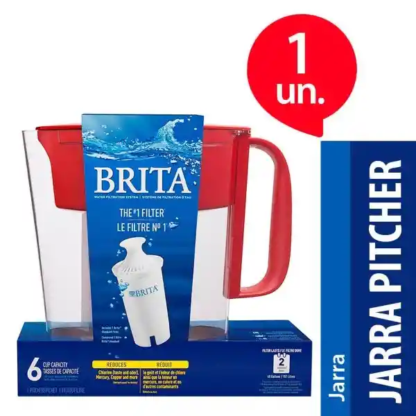 Brita Jarra Metro Red