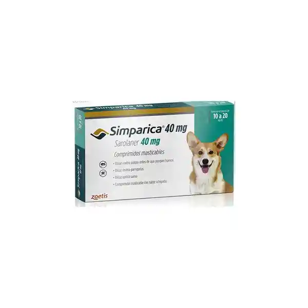 Simparica Antiparasitario Contra Pulgas 10-20 Kg