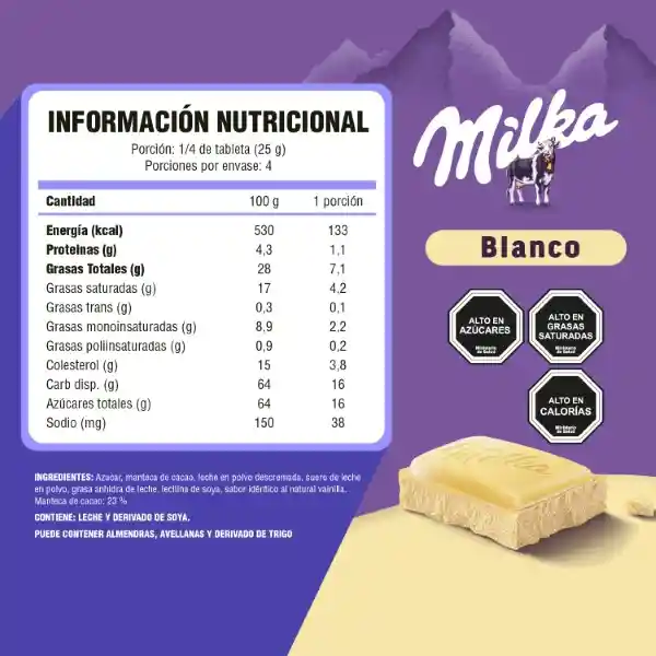 Milka Chocolate Blanco