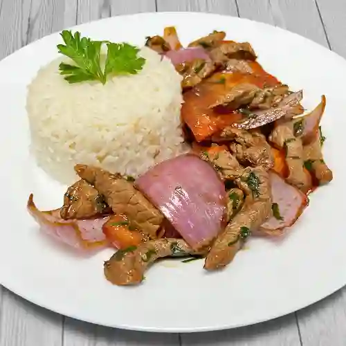 Lomo Saltado Protein con Arroz Blanco