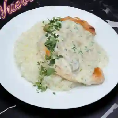 120 gr Pollo Mushroom con 250Gr de Arroz