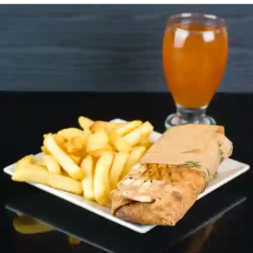 Shawarma Moha Pollo+ Papas+ Té Moha-136