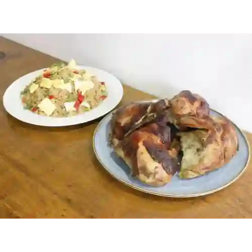1 Pollo + Arroz Chaufa