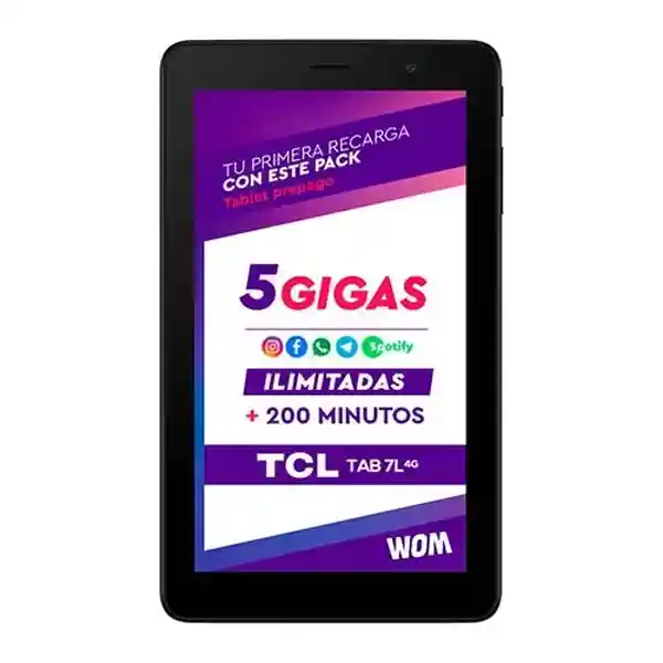 Tablet Tcl 4G Prepago Black