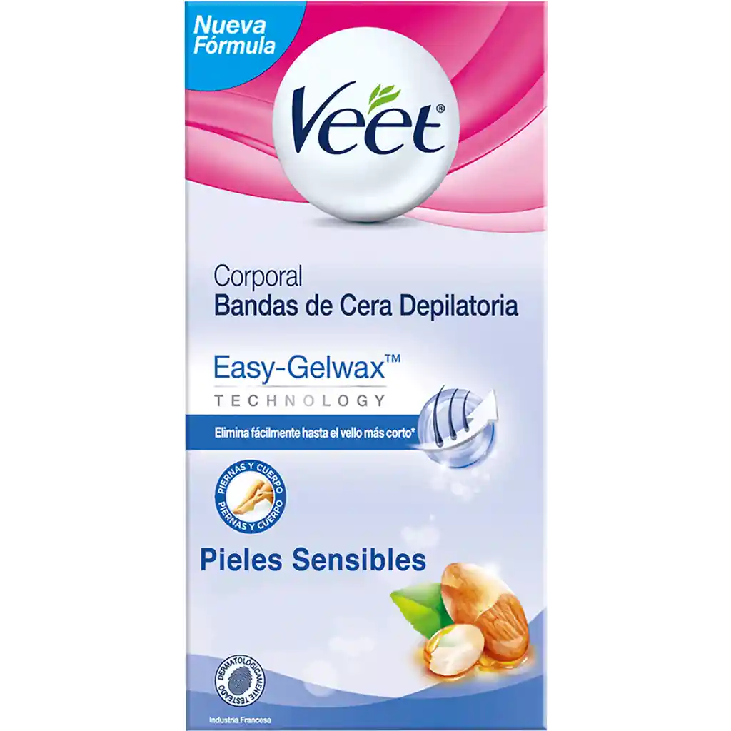 Veet Bandas Depilatorias Faciales para Piel Sensible