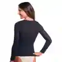 Camiseta Chemisette Manga Larga Negro Talla G/L Caffarena