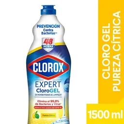 Cloro En Gel Clorox Pureza Cítrica (Botella) 1500 ml