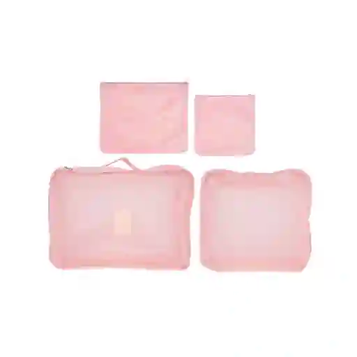 Organizador de Viaje Plegable 4 Espacios Rosa Miniso