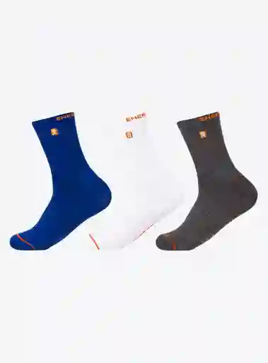 Enersocks Pack Calcetines Mid Algodón Hombre Azul 9