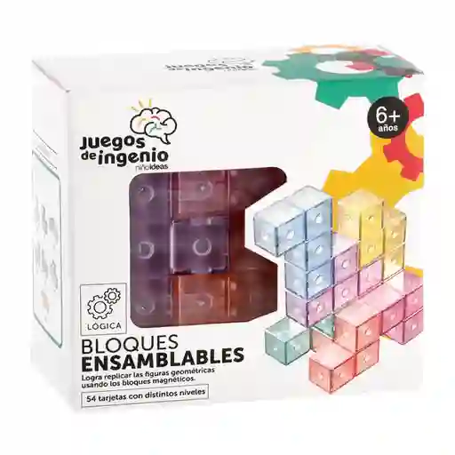 Juego de Bloques Magnéticos y Ensamblables