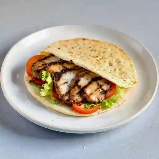 Arepa con chuleta ahumada