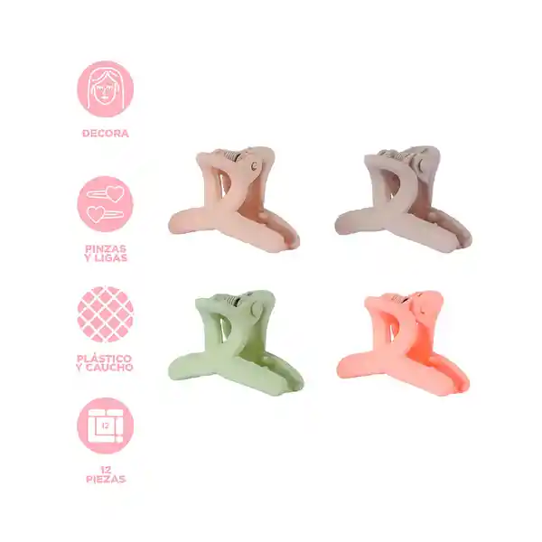 Kit Accesorios Para Cabello Colores Pasteles Miniso