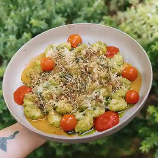 Gratín de Ñoquis Al Pesto