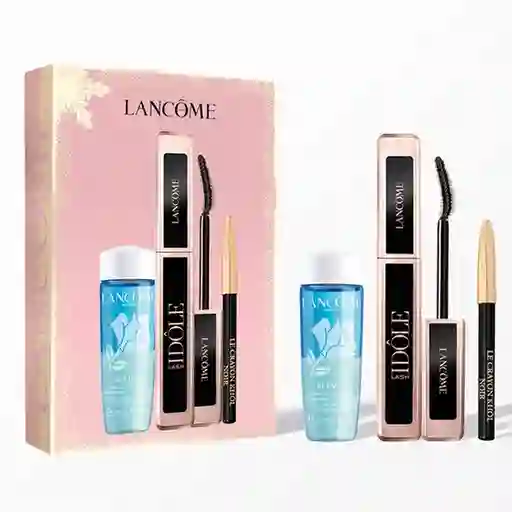 Lancome Set Máscara Pestañas Lsh + Lápiz Mini Khol + Bifásico