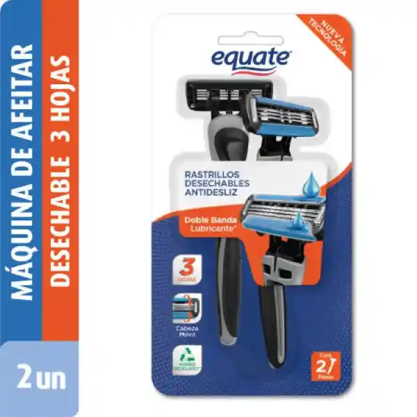 Equate Máquina de Afeitar Hombre 3 Hojas