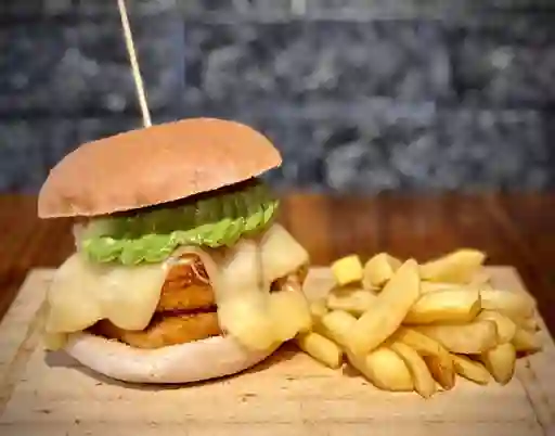 Pollo luco palta+papas fritas