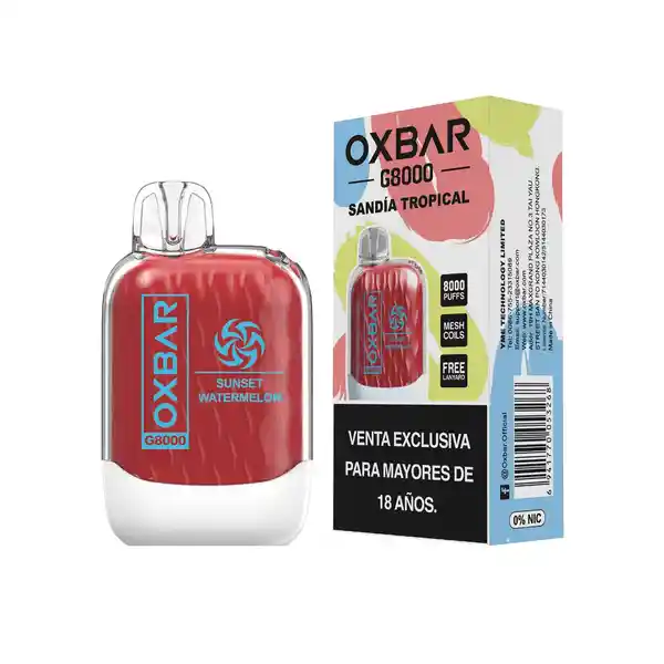 Vaportek Vaporizador Oxbar Sandía Tropical 8000 Puffs 5%