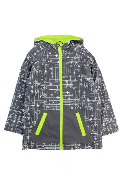 Abrigo Impermeable Kids 265 Niño Grafito Talla 6 Años Ficcus