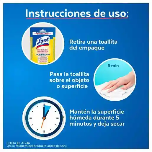 Lysol Toallitas Desinfectantes Poder Cítrico 72 unid.