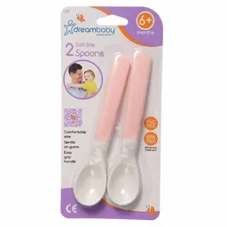 Dreambaby Set de Cuchara Blanditas Para Bebés Rosado