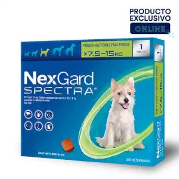 Nexgard Spectra Masticable Distante Externo e Interno Mediano