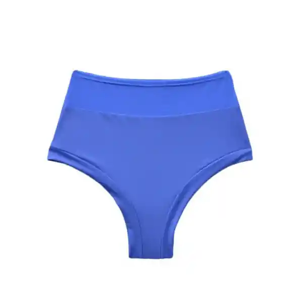 Bikini Calzón Pin up Con Transparencia Azul Talla M Samia